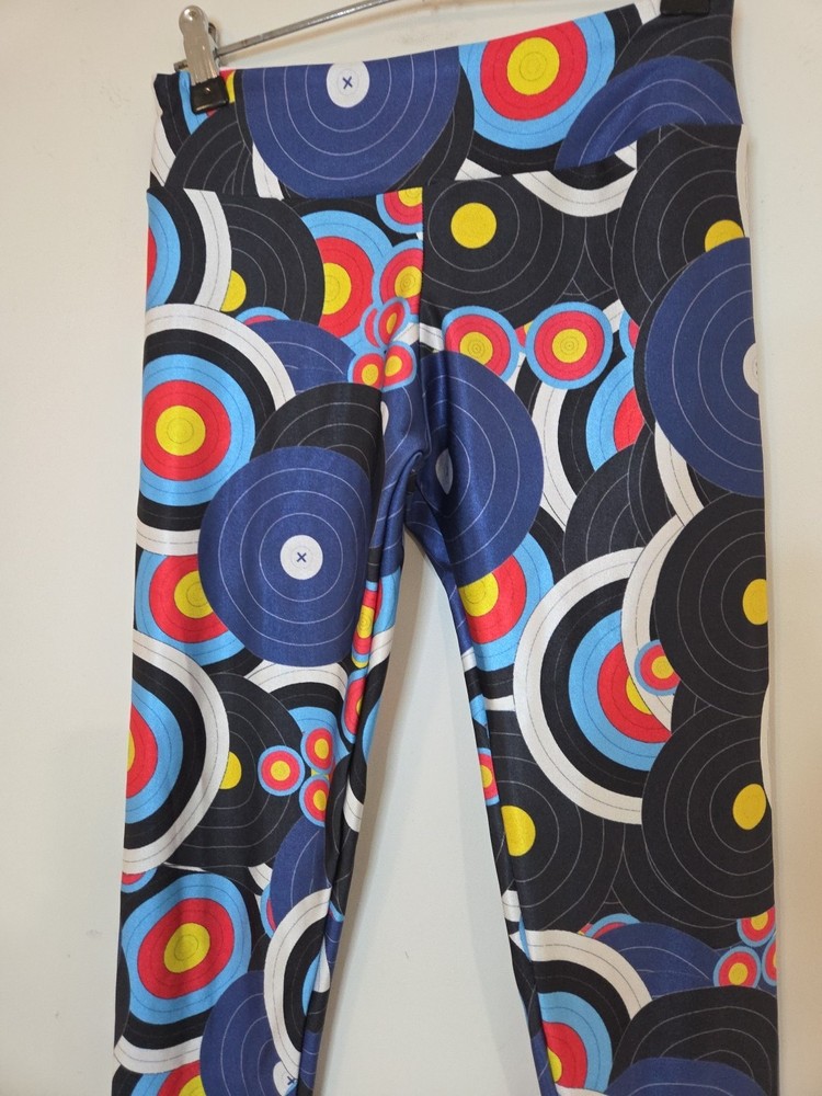 Spring Size XS Blue Circle Stretch Leggings