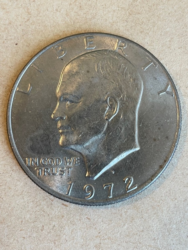 1972 D Eisenhower Ike Dollar-- Nice Mint Luster & Toning-- Great Condition!