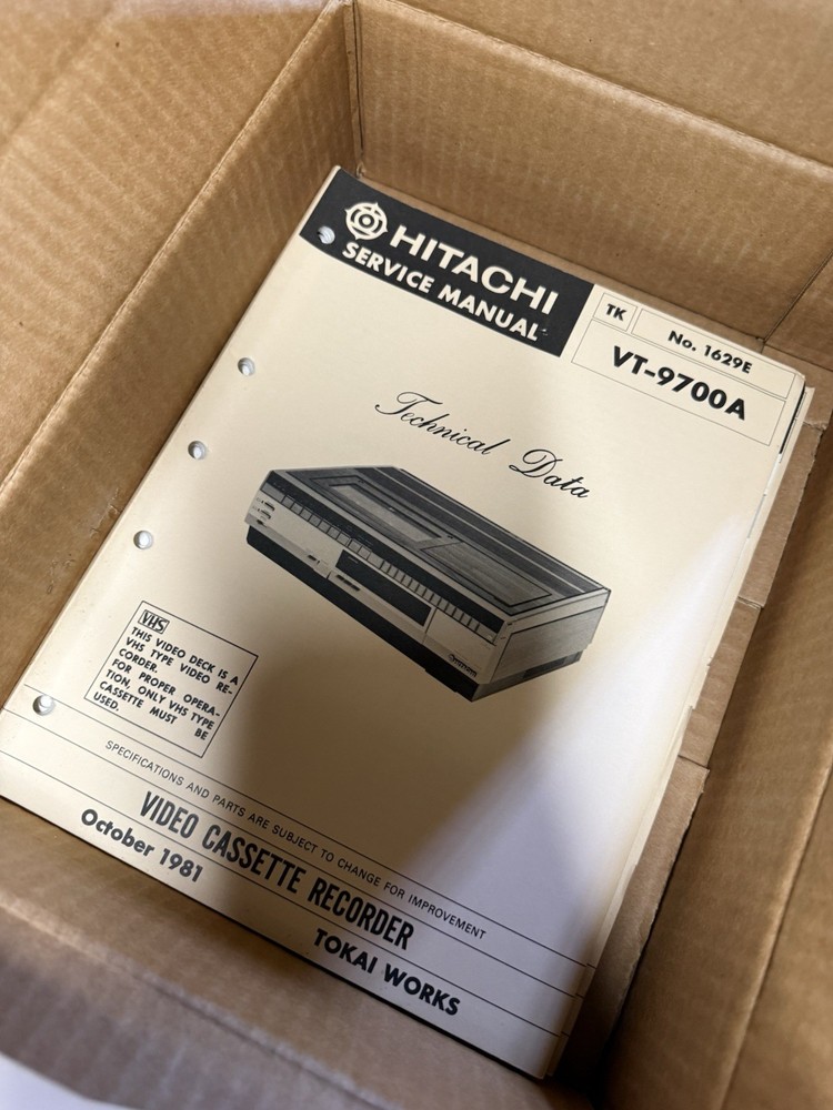 Original VCR Service Manuals