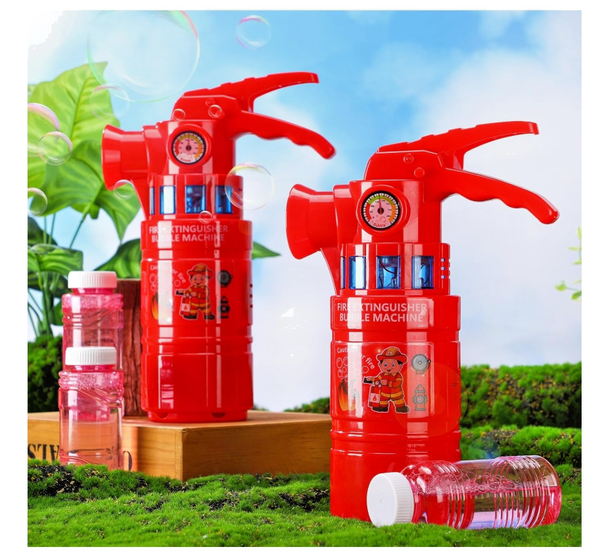 2 Sets Fire Extinguisher Bubble Machine Bubble Maker with 400 ml Bubble Solution