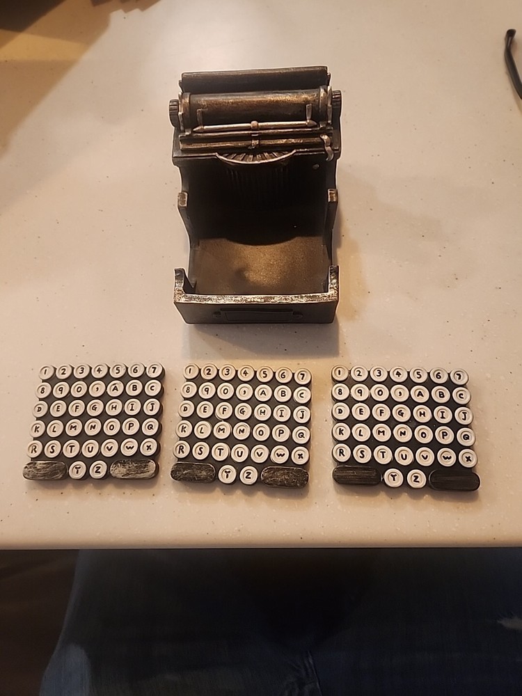 RETRO HOME TYPEWRITER 3 COASTER SET