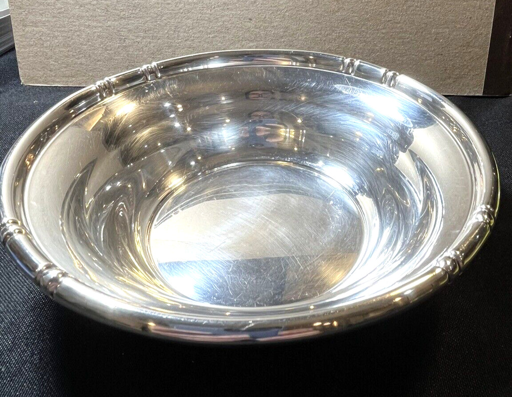 Baldwin & Miller Bamboo Pattern Sterling Silver Bowl 148 Grams No Monogram.