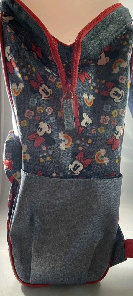 Disney Minnie Mouse Back Pack Chenille Bow Weekender