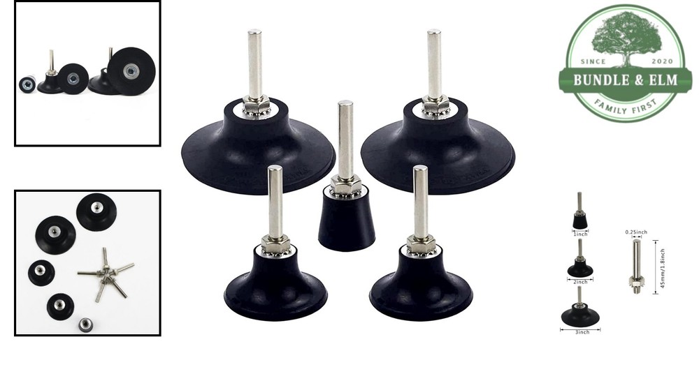 Rotating Tool Disc Pad Holder Set with 1/4 Inch Shank for Quick Replacement