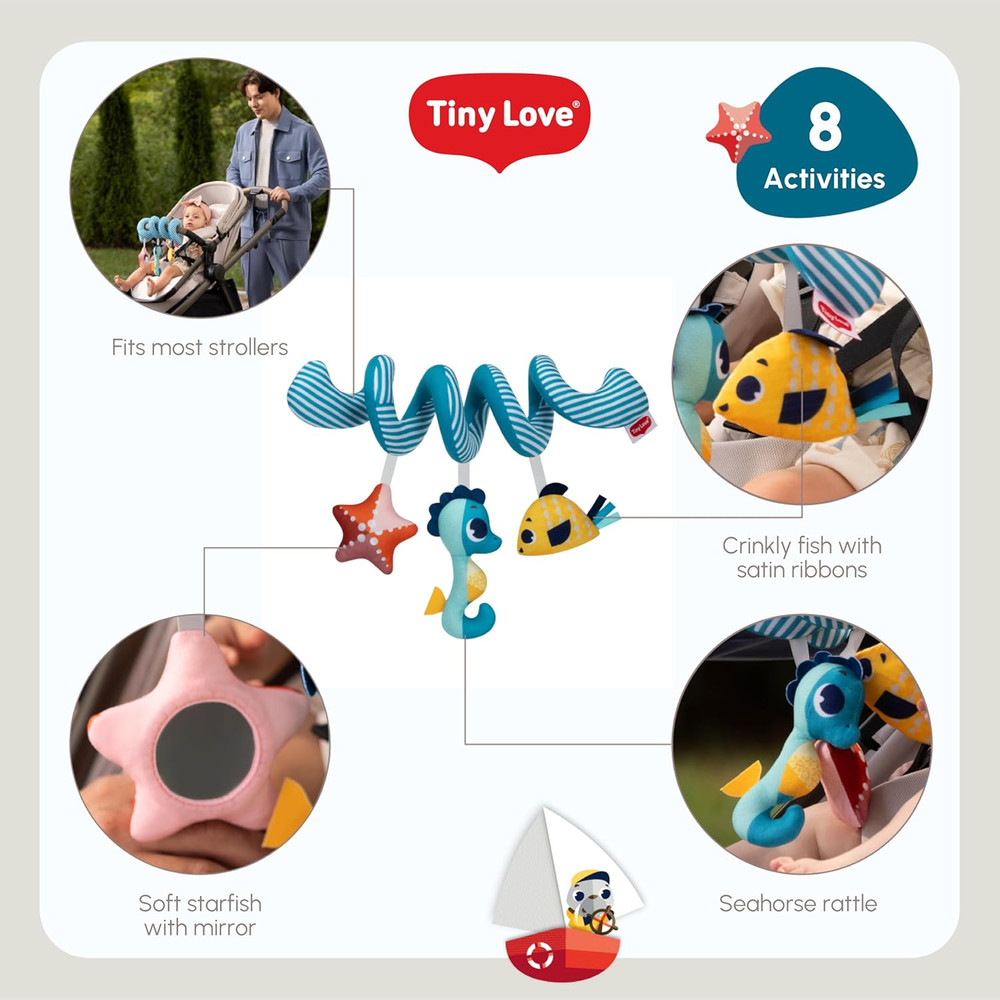 Spiral Stroller Activity Toy, Tiny Mariners