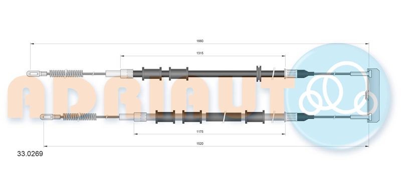 Cable Pull, parking brake ADRIAUTO 33.0269