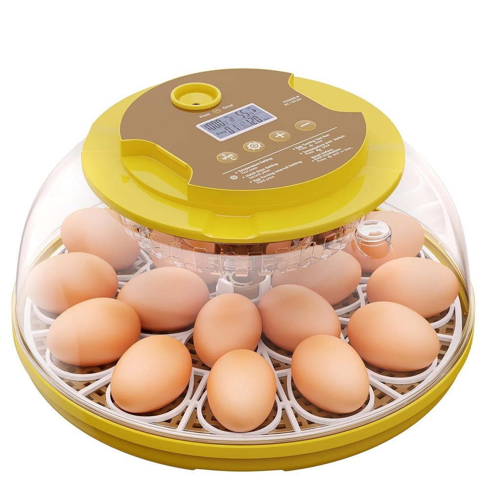 18 Egg Incubator with Automatic Egg Turning - Hatching Unit with Digital Control