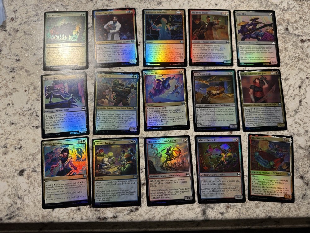 MTG TMNT 2026 COMPLETE FOIL COMMON UNCOMMON set & Lands