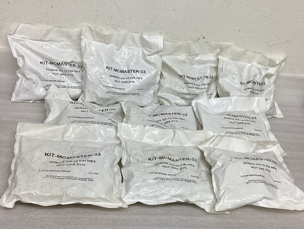 Kit-McMaster-33 20/BAG 3/4-10 Fin Hex