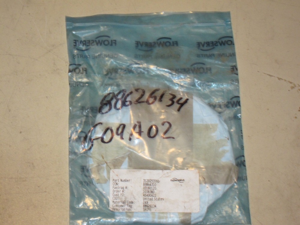Flowserve shims 3120257FX1, New