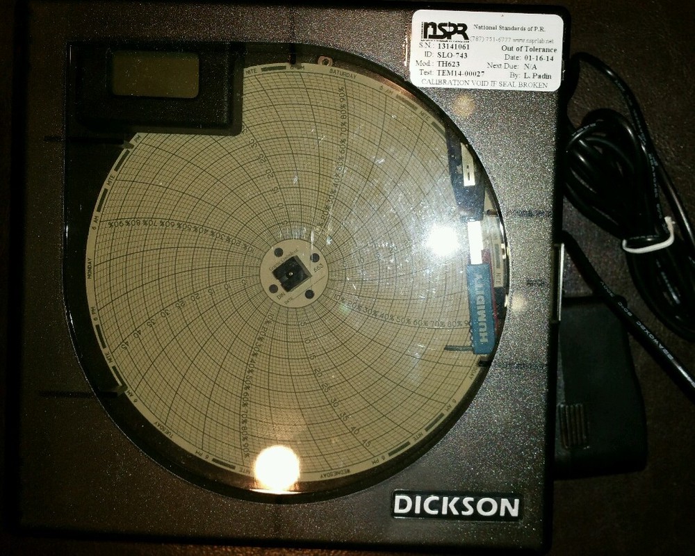 Dickson TH623, 6" Humidity/Temperature Recorder