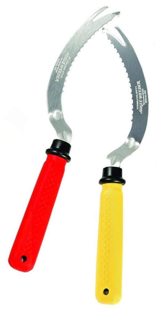 Comfort Grip Left Handed Angle Weeder Yellow Handle