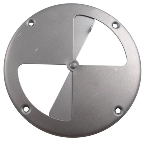 (1) Butterfly Vent - 7-1/4" Round Polished Aluminum Vent Horse Stock Dog Trailer