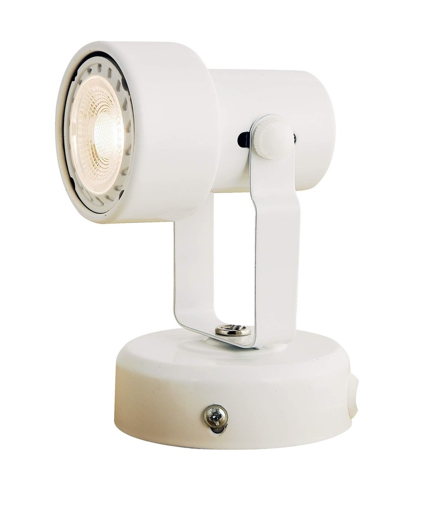 KING SHA Multi Purpose Spotlight Desk Wall Mount Accent Lamp with Plug White