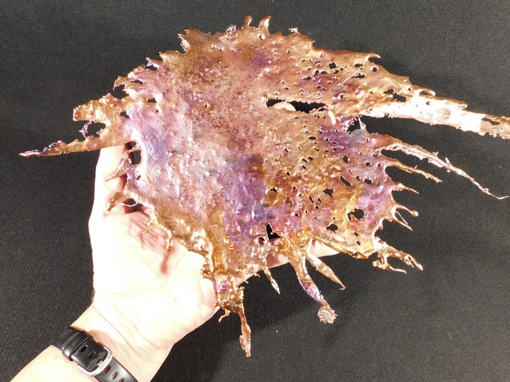 BIG! Bright Solid Solid COPPER Splash ART Sculpture Arizona 335gr