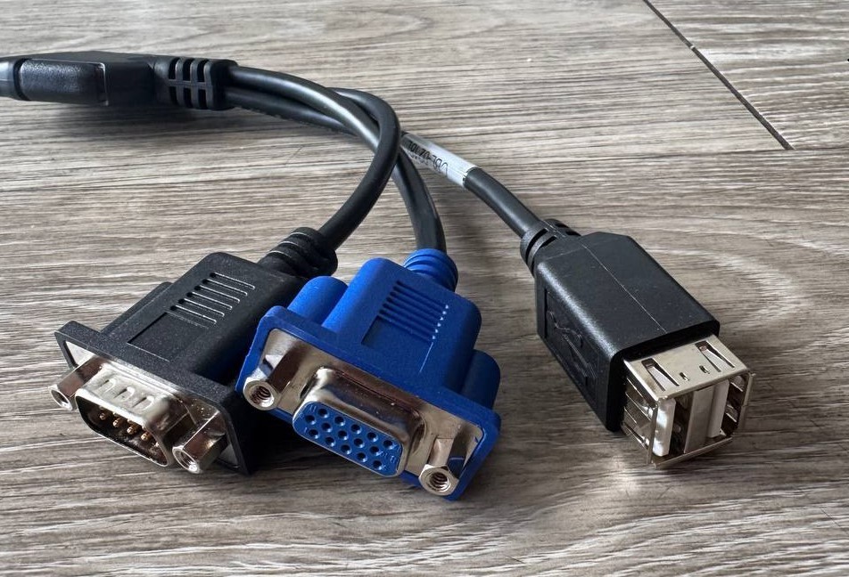 USB KVM Console Cable VGA RS232 DB9 for Server Switch Dell HP IBM New