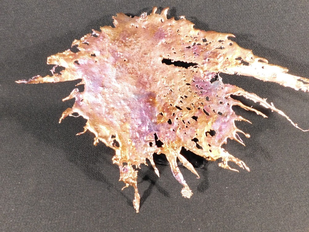 BIG! Bright Solid Solid COPPER Splash ART Sculpture Arizona 335gr