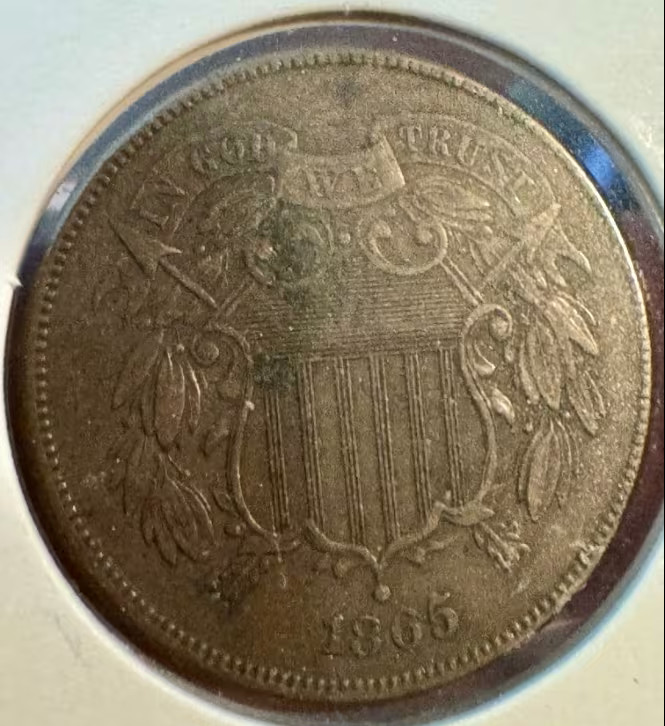 USA 2 Cents 1865 Union Shield