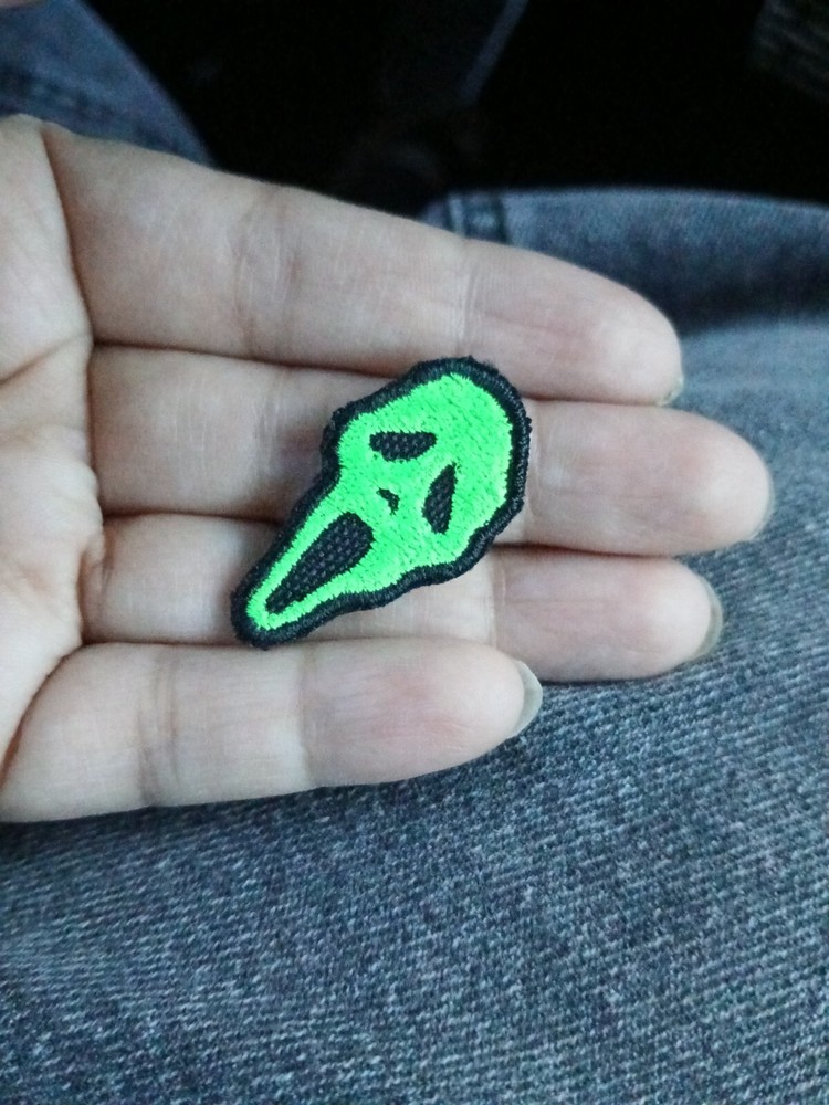 Scream MINI Patch Ghost Mask Face Embroidered Iron On Patch