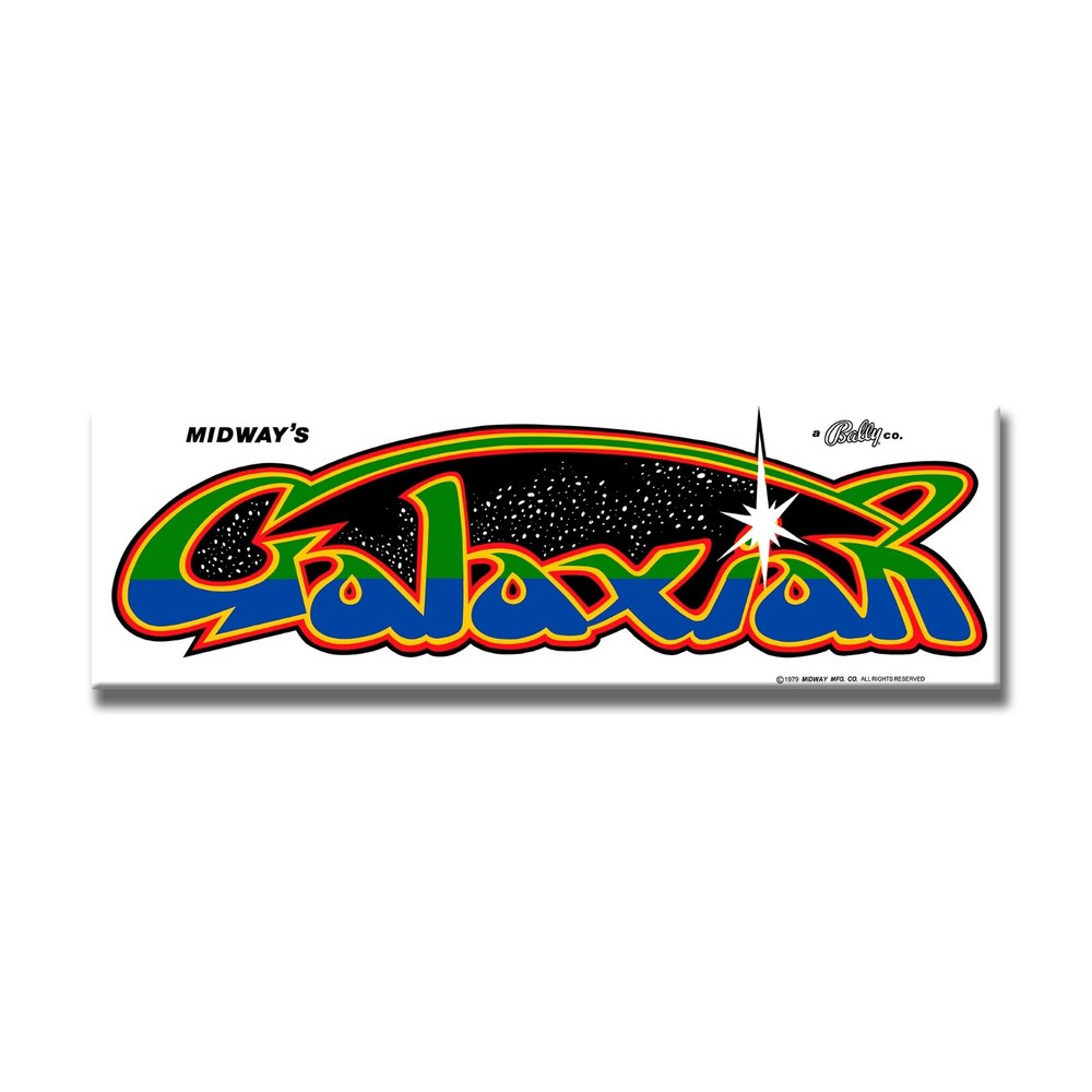Galaxian Premium Arcade Marquee Insert Reproduction Header/Backlit Sign