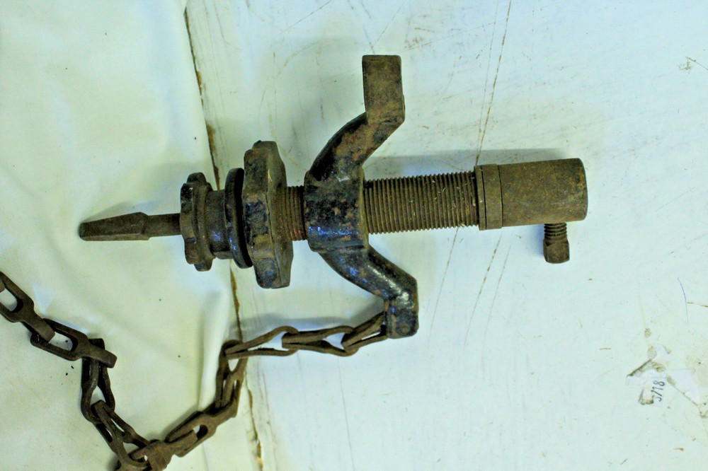 Antique chain drill missing drill head 8.5" long