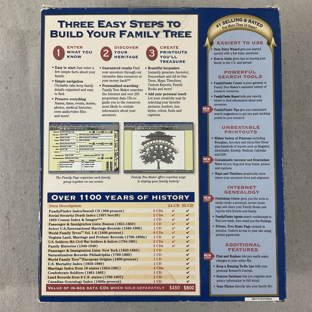 Family Tree Maker Version 8 - 24 CD's