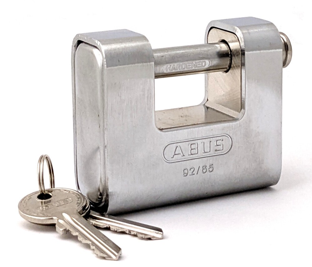ABUS 92/65 Monoblock Sliding Shackle Padlock - Keyed Alike