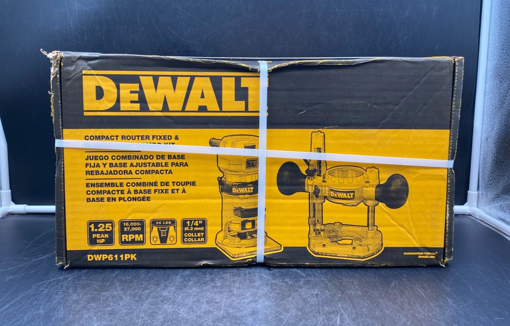 DeWalt DWP611PK Compact Router Fixed & Plunge Base Combo Kit - NEW