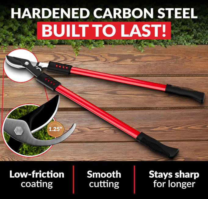 TABOR TOOLS GL16A Bypass Lopper, Chops Branches with Ease, Classic 28 Inch Tree