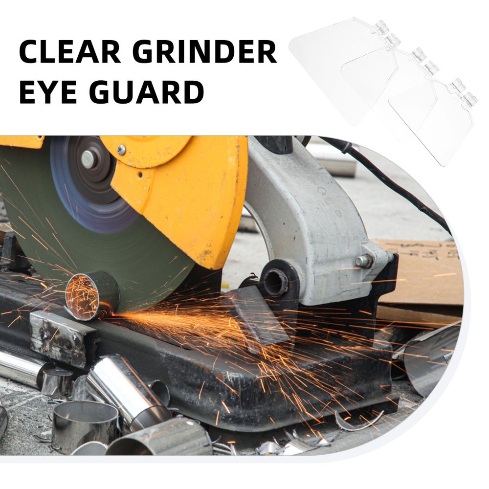 3 Pcs Clear Plastic Grinder Eye Shield Guards Protective Bench Grinder Eye