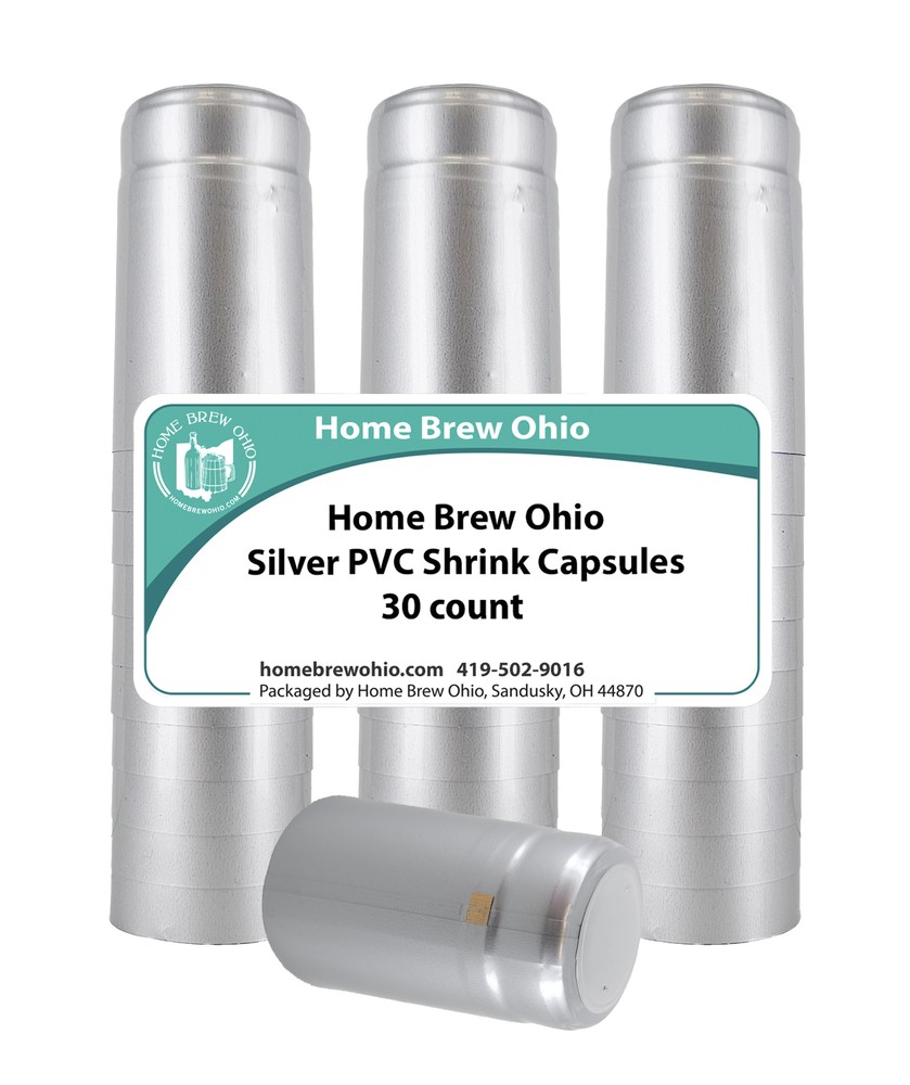 Home Brew Ohio Silver PVC Shrink Capsules 30 count