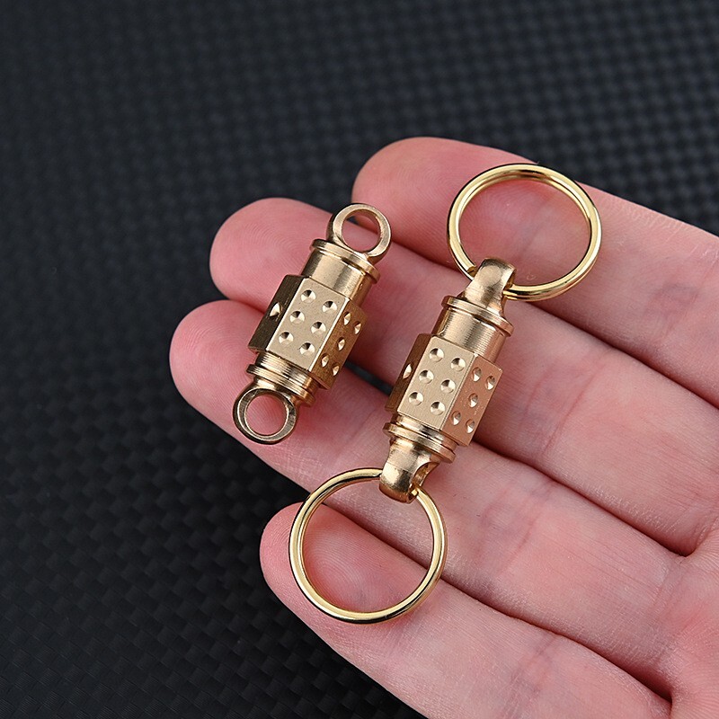 Removed Or Installed Brass Quick Release Hanging Buckle Car Keychain Key Ring