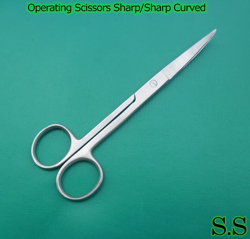 3 PIECES OF OPERATING DISSECTING SCISSORS 5.5" CURVED SHARP SHARP