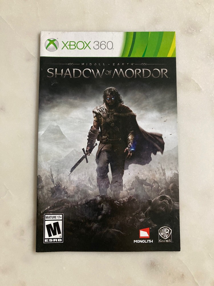Middle Earth: Shadow of Mordor |  Xbox 360  |  Artwork Insert