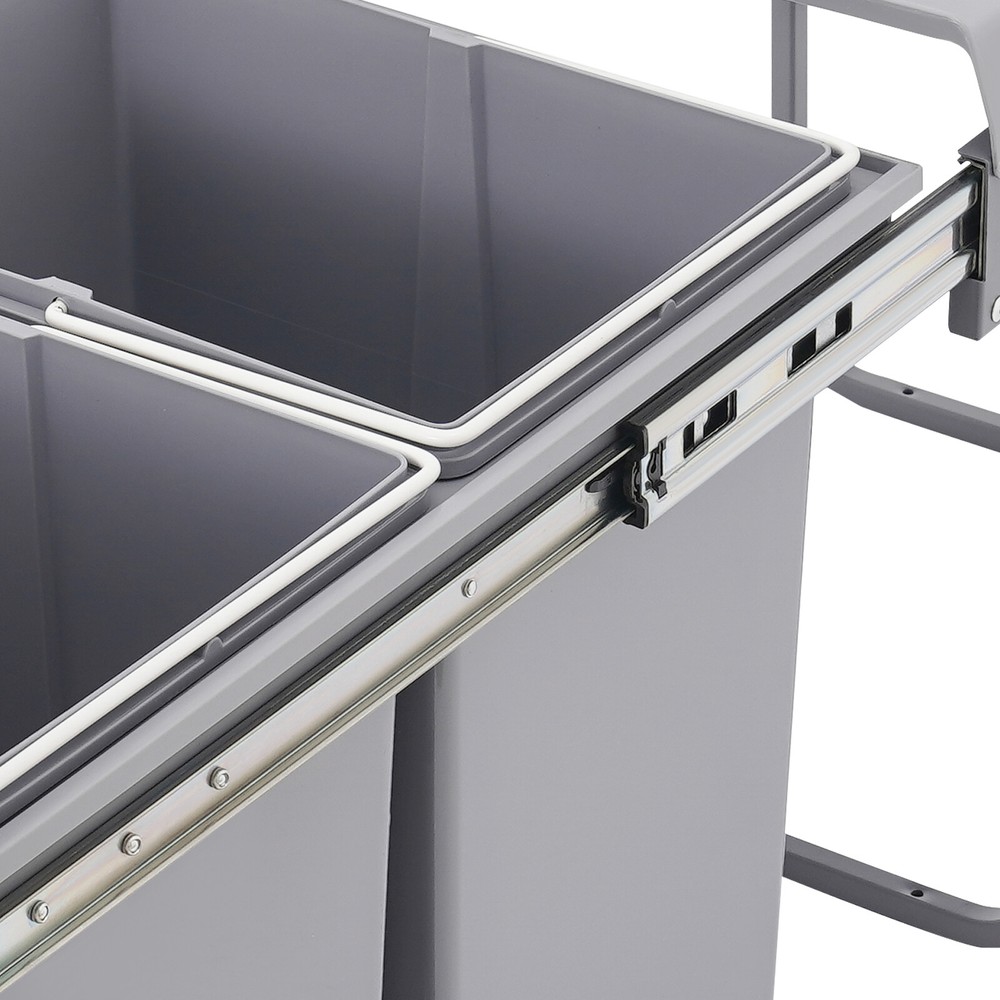 40L Kitchen Waste Bin Pullout Garbage Trash Can Double Pull-Out Trash Can