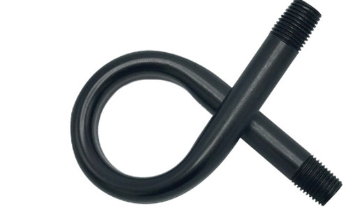 WAL-RICH 1706004 1/4 BLACK IRON ANGLE PIGTAIL