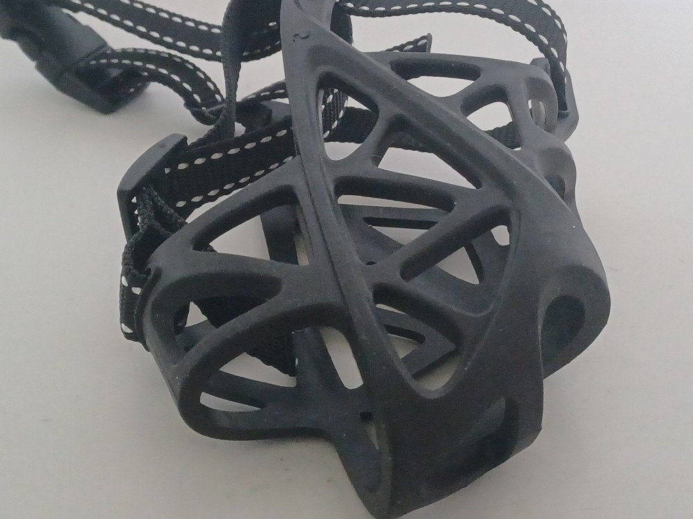 Adjustable Silicone Dog Muzzle No Bite Caged Mouth Mesh Cover Size 2 Small