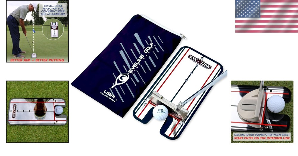 Slim, Lightweight Putting Mirror with Tee Gates for Comprehensive Golf Training
