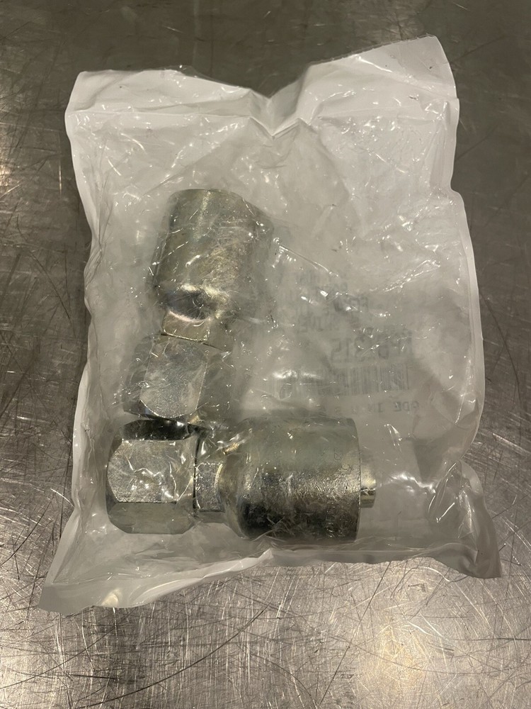 KP81315 2 PACK Hydraulic Conn 3/4” Hose X 1” Tube Female JIC Parkrimp Swivel NEW