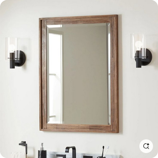 Signature Hardware 30" Devora Vanity Mirror - Aged Auburn