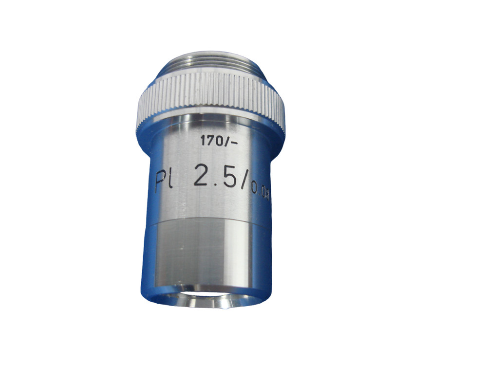 Leitz Wetzlar Microscope Objective PL 2.5/0.08 P 170/-
