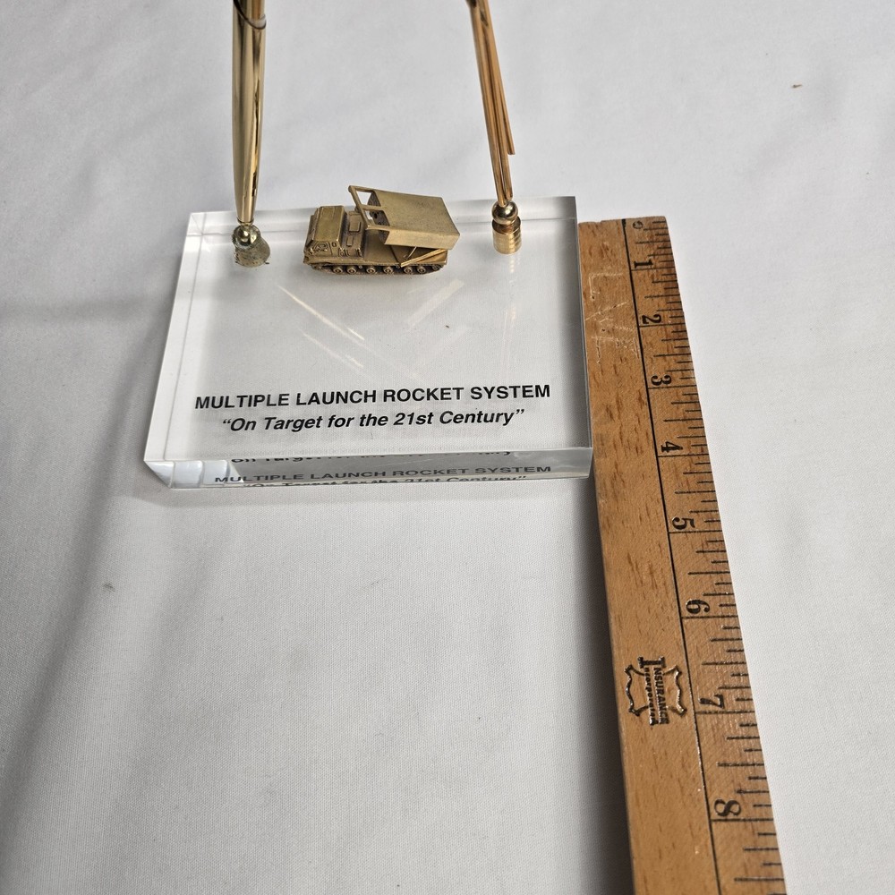 Vintage Multiple Launch Rocket System MLRS promotional desk set Lockheed Martin