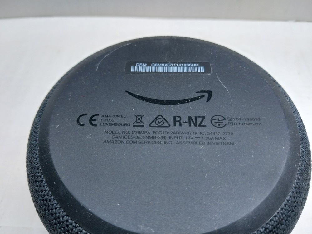 Amazon Echo Dot 3rd Gen C78MP8 W/ Power Adapter Tested Working