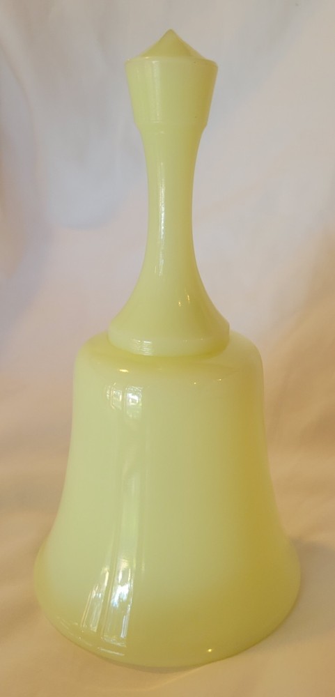 Fenton Uranium Glass Bell Glows 7" HTF