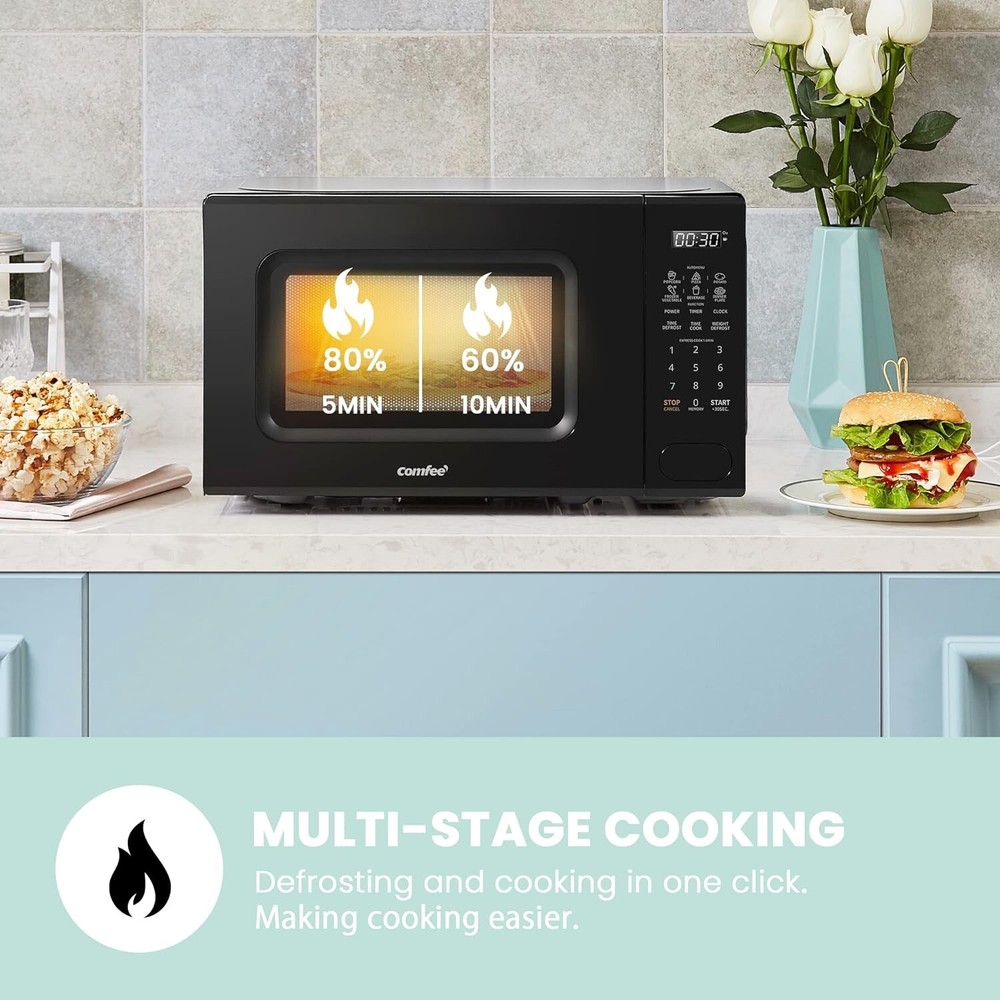 COMFEE Deluxe Counter Top One Touch Microwave Oven