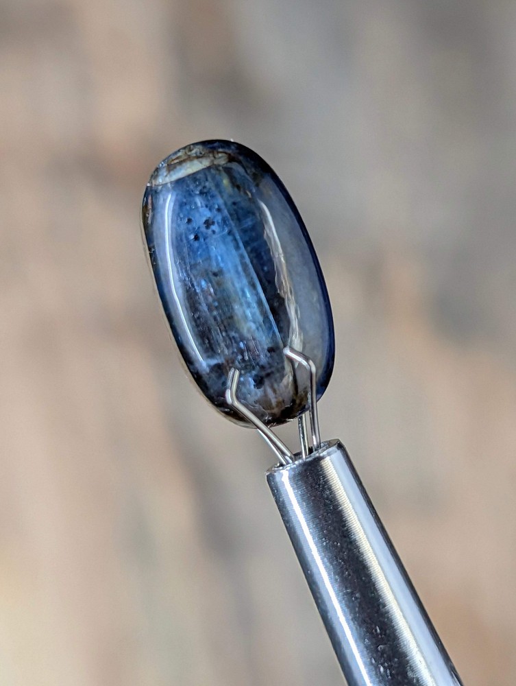 Kyanite Calibrated Cabochon | Deep Blue Flash