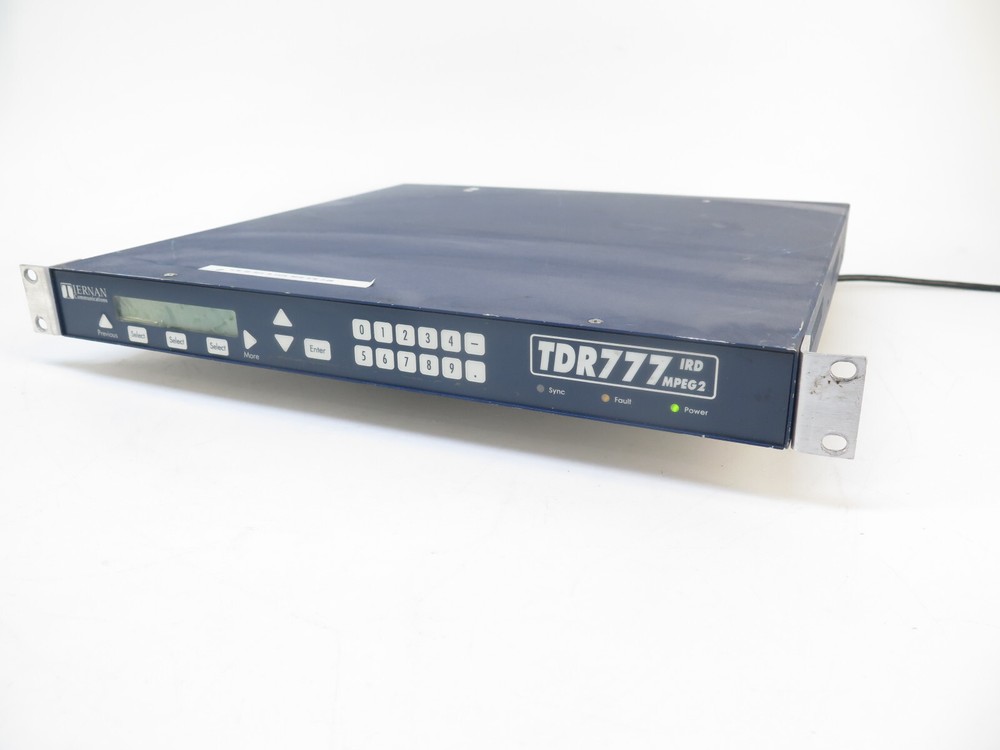 Tiernan TDR777 IRD MPEG-2 DVB Receiver Decoder 1RU Rack Mounted