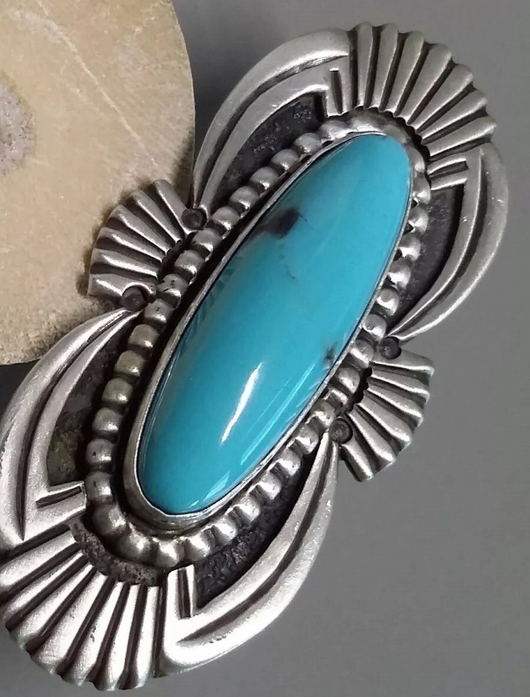 NEW SUNSET SILVER CO. HIGH GRADE GEM IN HANDMADE SETTING FITS SZ. 6