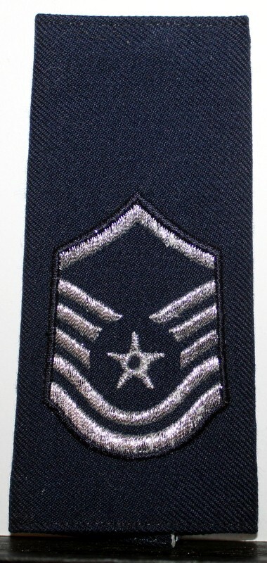 USAF Master Sergeant Epaulet Soft Shoulder Boards Large Dress Blues Uniform