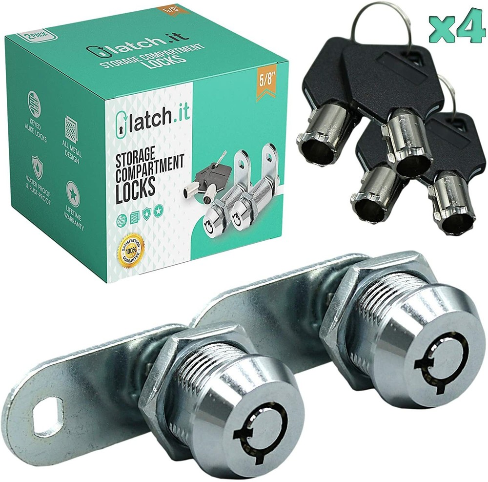 NEW LATCH.IT 2-Pack RV Compartment Locks 5/8", 7/8", 1 1/8" | RV Storage Locks